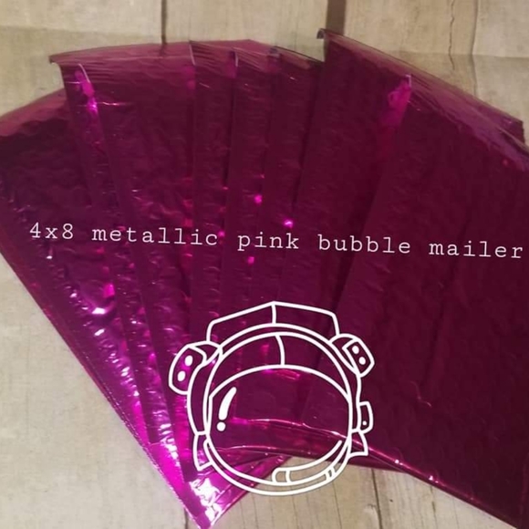 4x8 Metallic Pink Bubble Mailer 10pk - Picture 1 of 1
